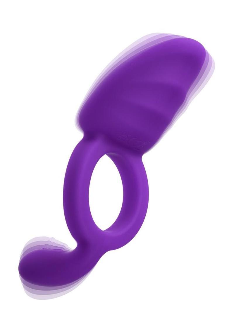 Closer Intimate Rechargeable Silicone Cock Ring Passion - Purple