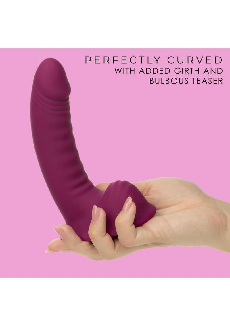 G-Ride Road Trip Rechargeable Silicone Dual Motor Vibrating Dildo with Suction Cup 6.75in - Red