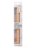 Silicone Studs Bend and Hold Dual Dildo 12in - Vanilla