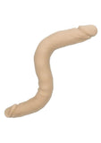 Silicone Studs Bend and Hold Dual Dildo 12in - Vanilla