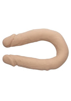Silicone Studs Bend and Hold Dual Dildo 12in - Vanilla