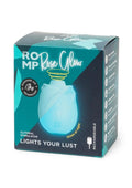 Romp Rose Glow Rechargeable Silicone Glow-In-The-Dark Air Clitoral Stimulator - Blue