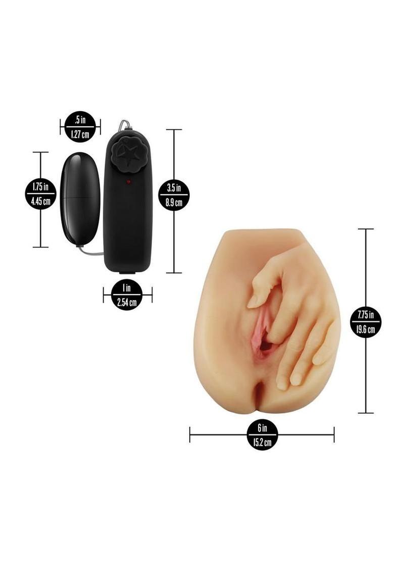 EnLust Selena Vibrating Masturbator - Pussy/Ass - Vanilla