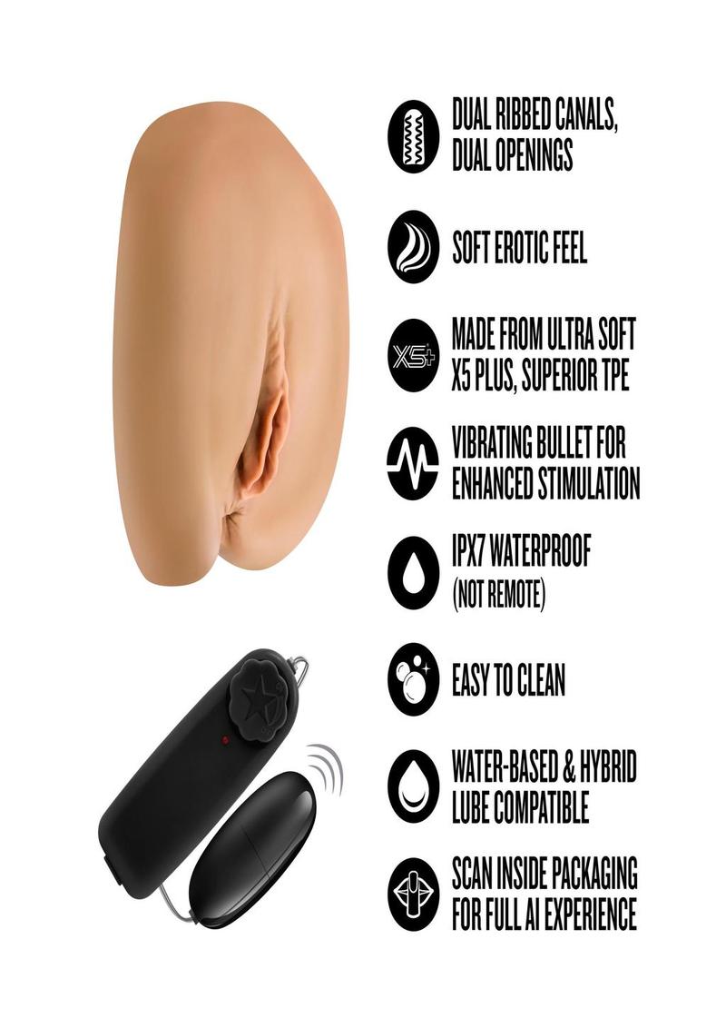 EnLust Camila Vibrating Masturbator - Pussy/Ass - Vanilla