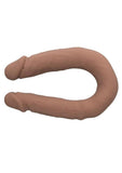 Silicone Studs Bend and Hold Dual Dildo 12in - Chocolate
