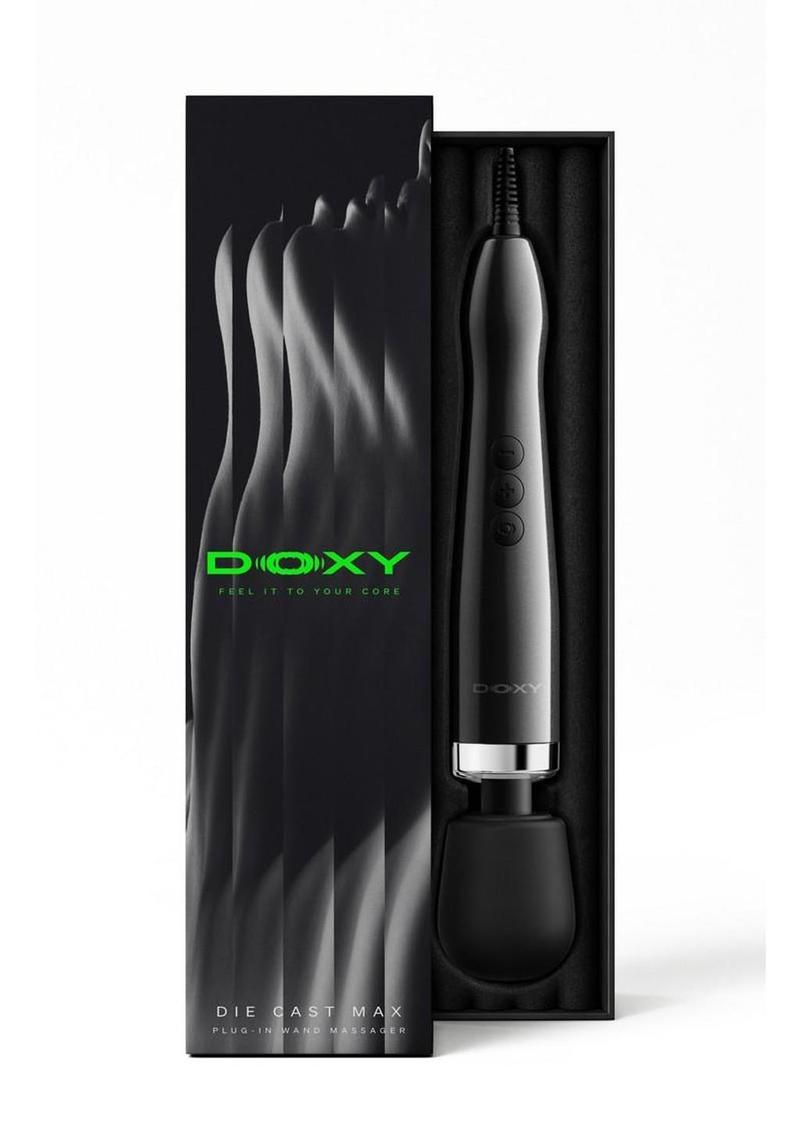 Doxy Die Cast Max Plug-In Wand Massager - Black