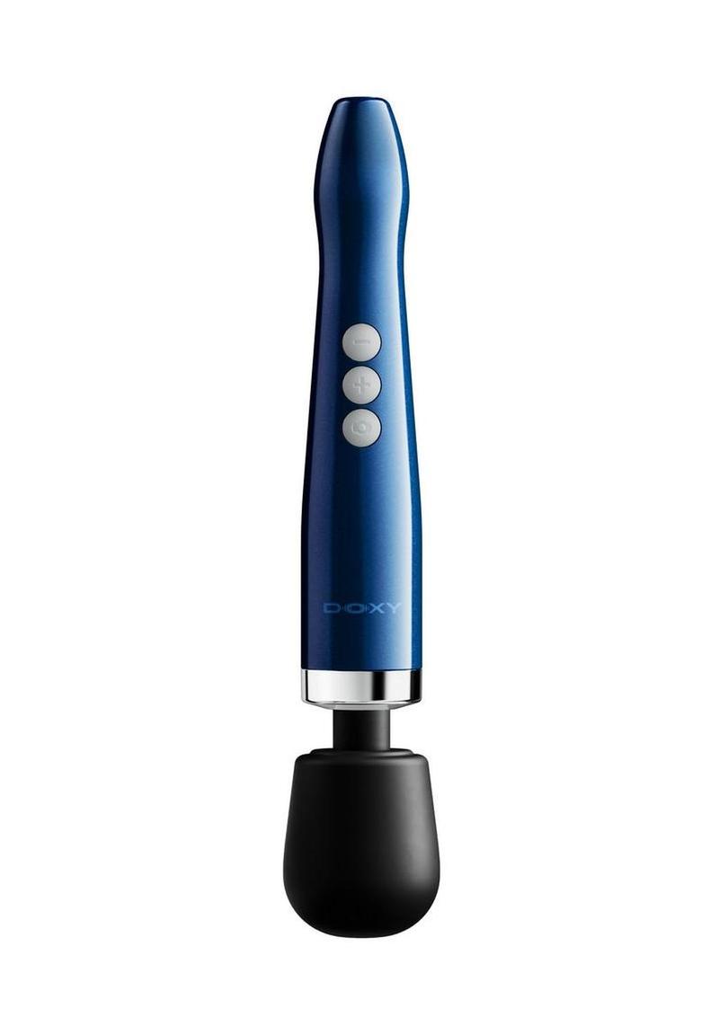 Doxy Die Cast 3 Rechargeable Compact Cordless Wand Massager - Blue