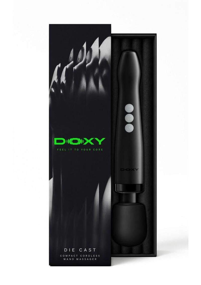 Doxy Die Cast 3 Rechargeable Compact Cordless Wand Massager - Matte Black