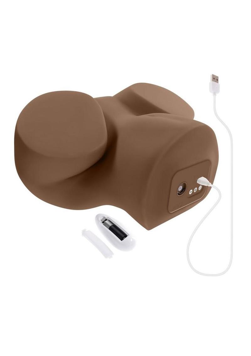 Zero Tolerance Squirt For Me XL Rechargeable Realistic Squirting Pussy Stroker with Remote Control - Chocolate