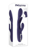 Bow Down Rechargeable Silicone Vibrator with Clitoral Stimulator - Purple