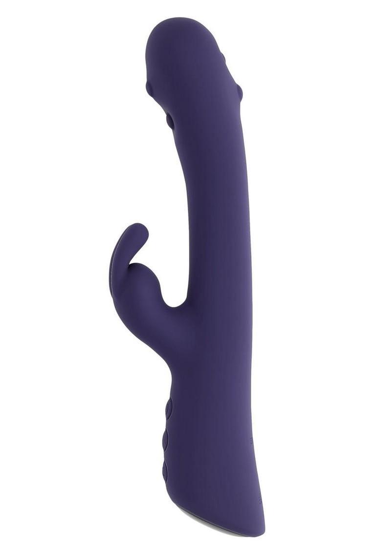 Poppin Good Time Rechargeable Silicone Rabbit Vibrator - Purple