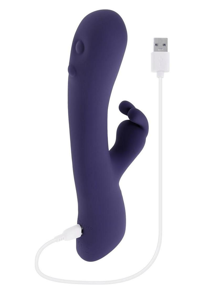 Poppin Good Time Rechargeable Silicone Rabbit Vibrator - Purple