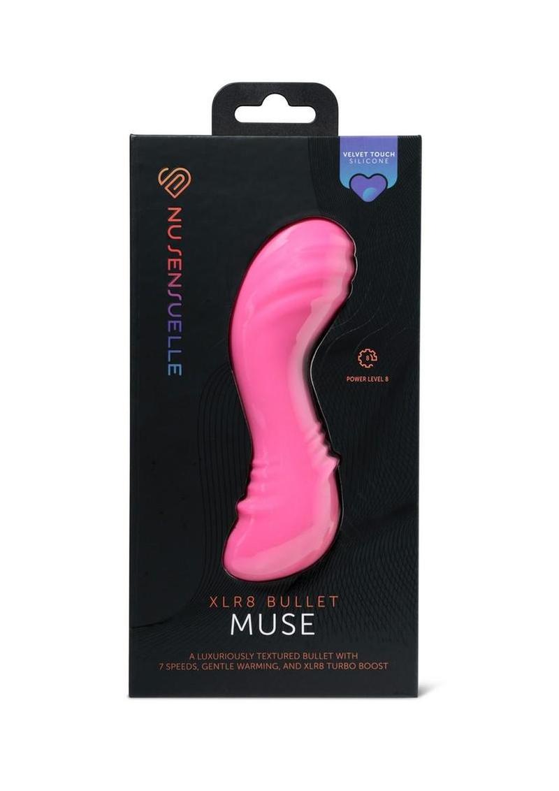 Nu Sensuelle Muse XLR8 Rechargeable Silicone Bullet Vibrator with Heat - Pink