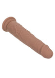 Studs Rechargeable Vibrating & Thrusting Silicone Dildo 6.5in - Caramel