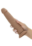 Studs Rechargeable Vibrating & Thrusting Silicone Dildo 6.5in - Caramel