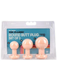 Classic Round Butt Plug Set (3 Piece) - Vanilla