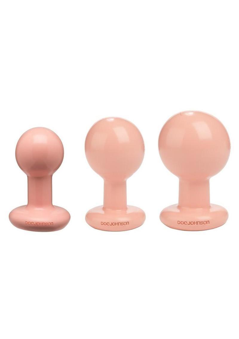 Classic Round Butt Plug Set (3 Piece) - Vanilla