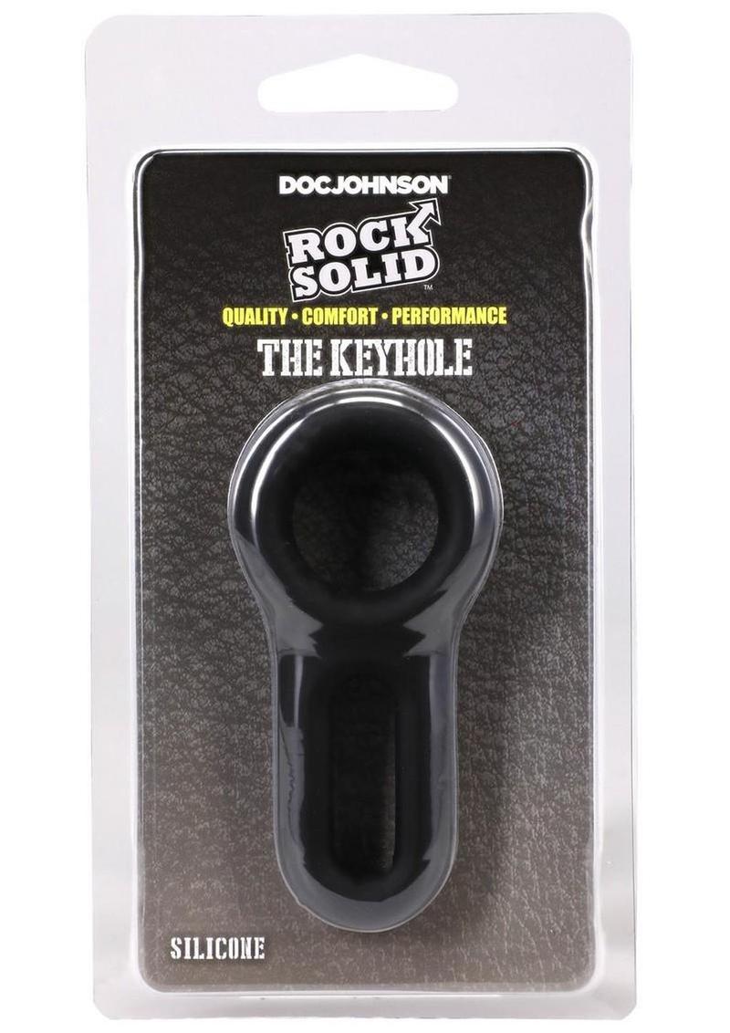 Rock Solid The Keyhole Silicone C-Ring - Black