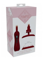 Pumped Automatic Rechargeable Vulva and Breast Pump with Rotating & Vibrating Tongue - Red