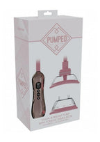Pumped Automatic Rechargeable Vulva and Breast Pump with Rotating & Vibrating Tongue - Rose Gold