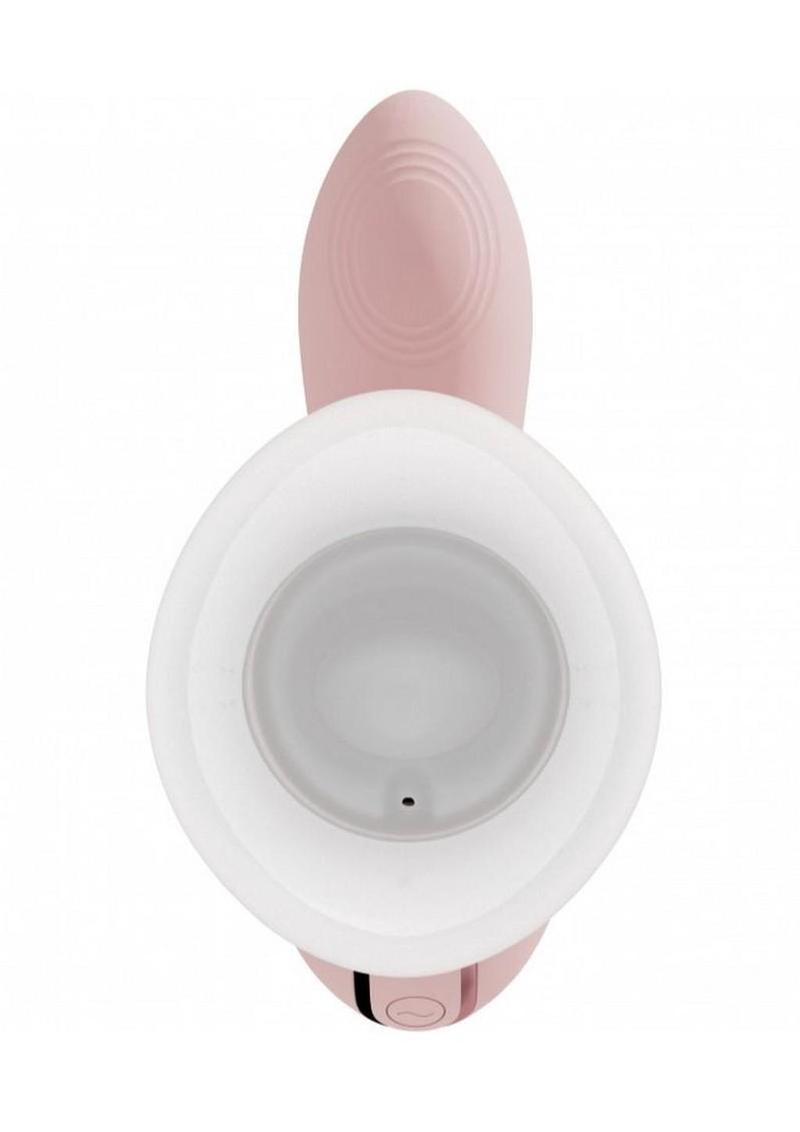 Vive Callalily Silicone Rechargeable Triple Motor G-Spot tap, Vulva, Breast Suction and Tongue Vibrator - Pink