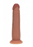RealRock Dual Layered Silicone Realistic Sliding Skin Dildo 7in - Caramel
