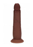 RealRock Dual Layered Silicone Realistic Sliding Skin Dildo 8in - Chocolate
