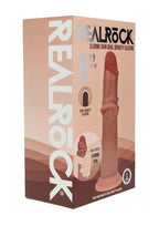 RealRock Dual Layered Silicone Realistic Sliding Skin Dildo 8in - Caramel