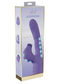 Vive Andria LED Rechargeable Silicone Dual Motor G-Spot VIbrating and Tap Clit Stimulator - Lavender