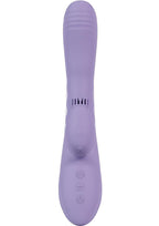 Vive Andria LED Rechargeable Silicone Dual Motor G-Spot VIbrating and Tap Clit Stimulator - Lavender