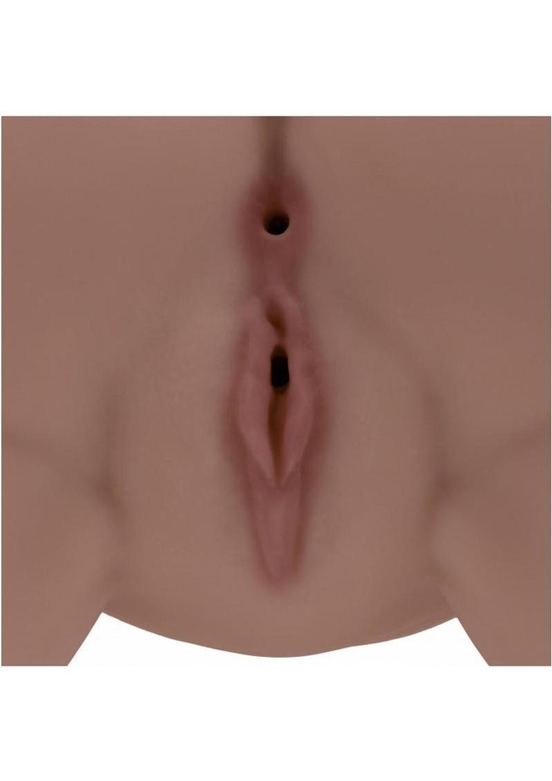 Xkin Clara Vossi Dual Entry TPE Bodyforms Masturbator -Pussy/Ass - Chocolate