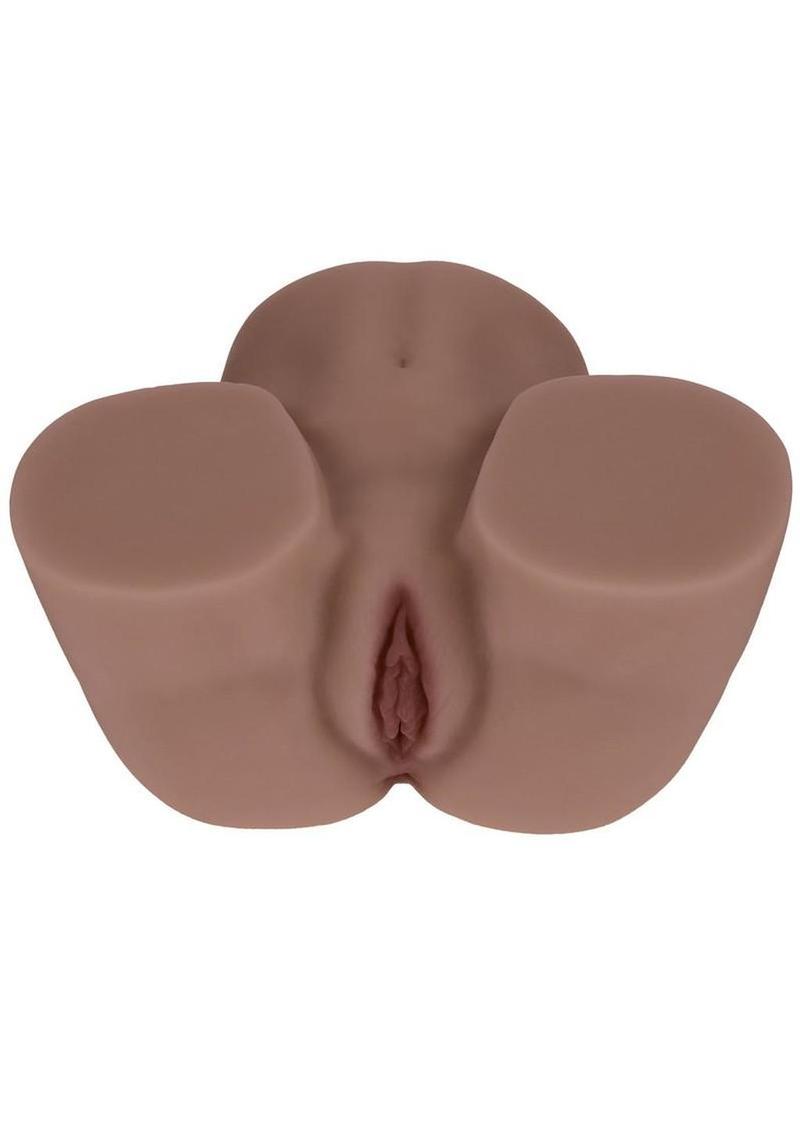 Xkin Kaya Bloom Dual Entry Bodyforms Masturbator - Pussy/Ass- Chocolate