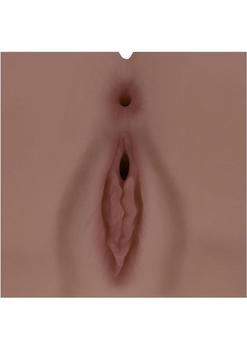 Xkin Kaya Bloom Dual Entry Bodyforms Masturbator - Pussy/Ass- Chocolate