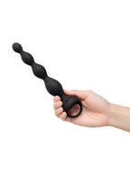 B-Vibe 6.5" Rechargeable Silicone Vibing Beads - Black
