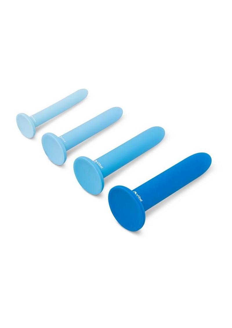 B-Vibe Silicone Anal Training Dilator Set - Blue