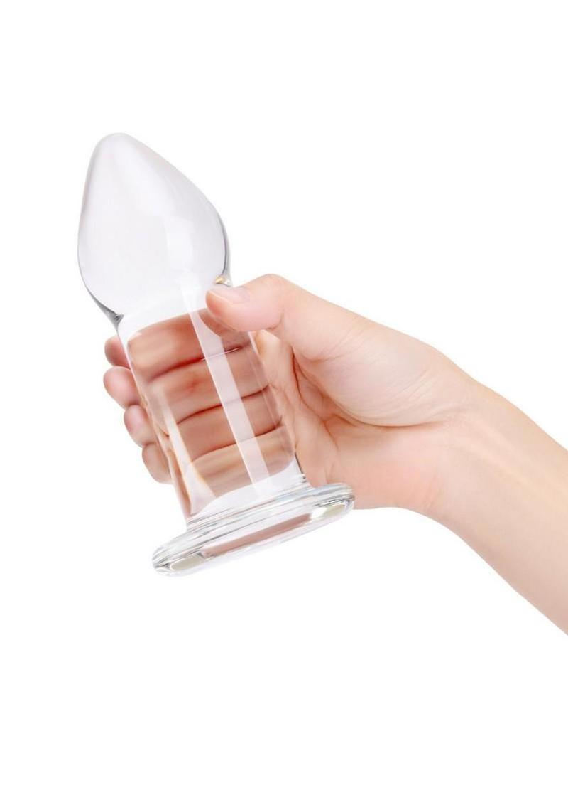 B-Vibe Intermediate Glass Anal Dilators Set (2 Piece) - Clear