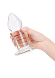B-Vibe Intermediate Glass Anal Dilators Set (2 Piece) - Clear