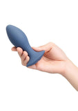 B-Vibe 4 Inch Rechargeable Silicone Vibing Plug - Purple