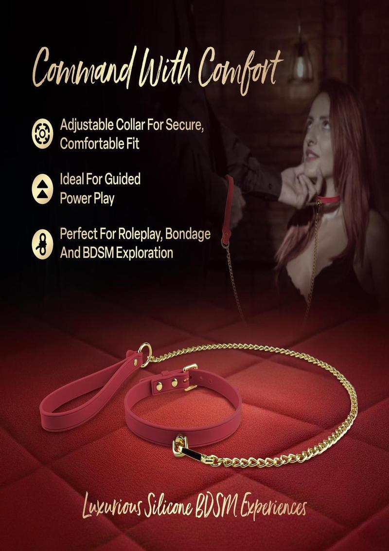 Temptasia Ardor Collar and Leash - Red