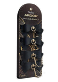 Temptasia Ardor Silicone Wrist and Ankle Restraints with Bow - Black