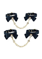Temptasia Ardor Silicone Wrist and Ankle Restraints with Bow - Black