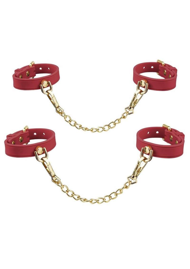 Temptasia Ardor Silicone Wrist and Ankle Restraints - Red