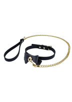 Temptasia Ardor Collar and Leash with Bow - Black