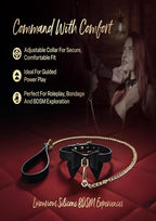 Temptasia Ardor Collar and Leash with Bow - Black