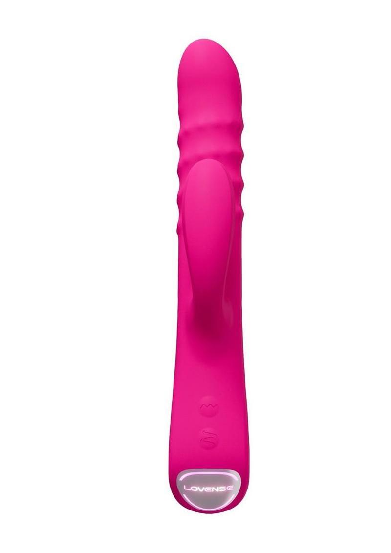 Lovense Velvo Rotating Vibrating 3-in-1 Rechargeable Bluetooth App Compatible Rabbit Vibrator - Pink