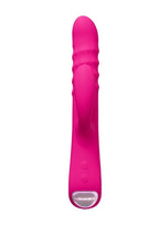 Lovense Velvo Rotating Vibrating 3-in-1 Rechargeable Bluetooth App Compatible Rabbit Vibrator - Pink