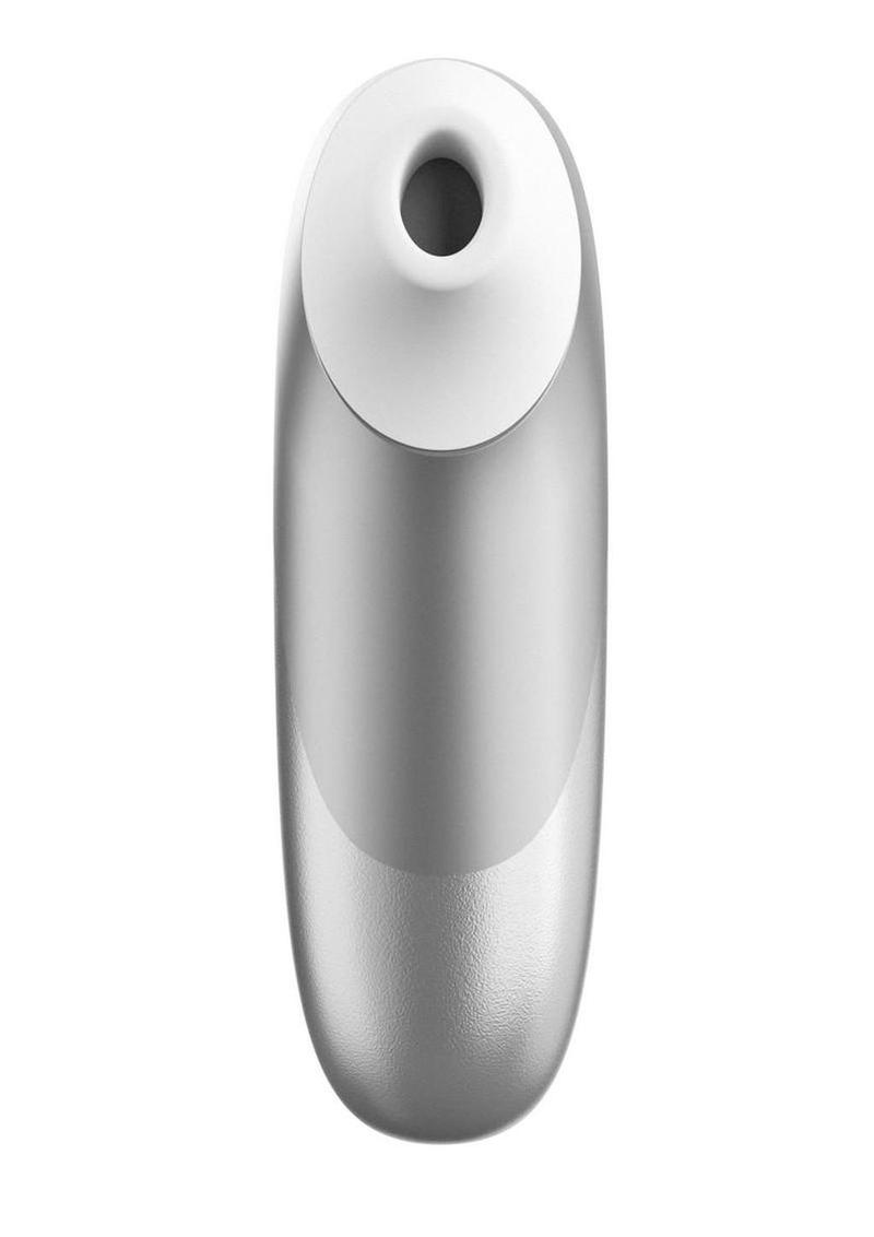 Womanizer Pleasure Air Pro Rechargeable Silicone Air Pulse Clitoral Vibrator - Silver Grey