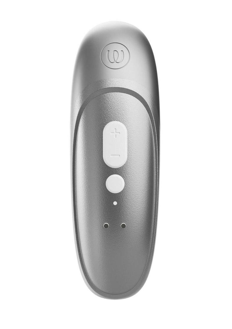 Womanizer Pleasure Air Pro Rechargeable Silicone Air Pulse Clitoral Vibrator - Silver Grey