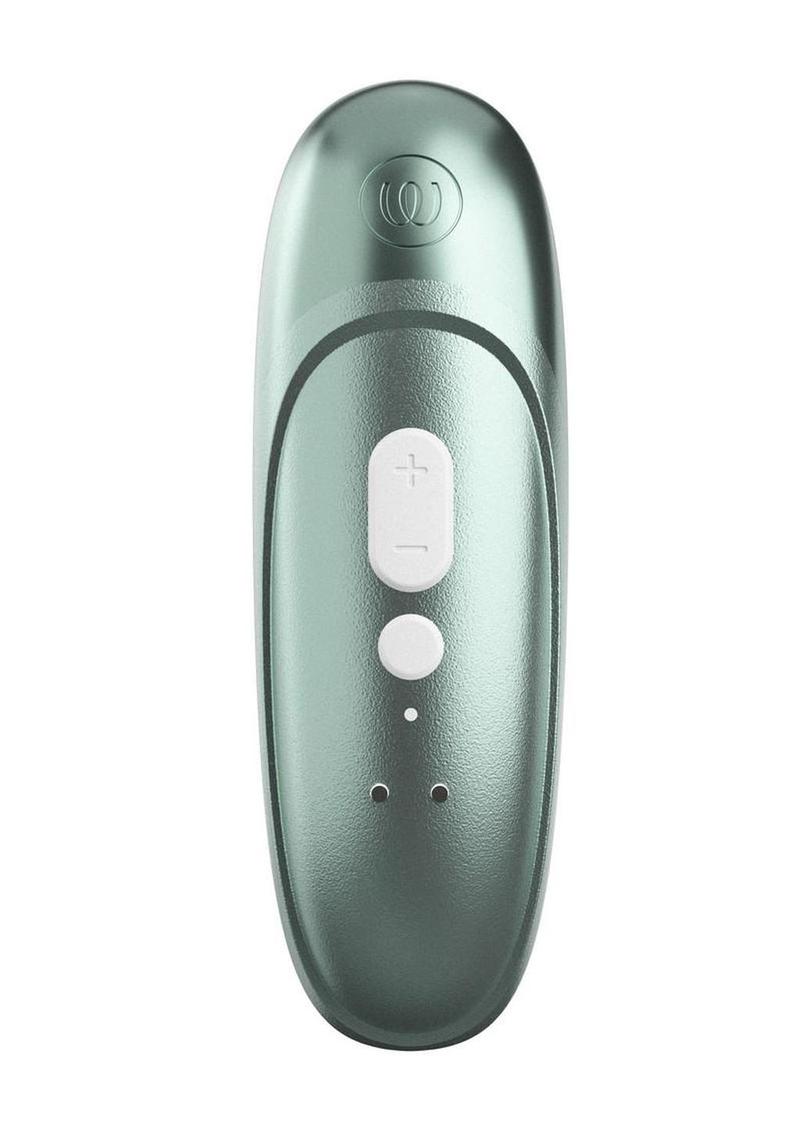 Womanizer Pleasure Air Pro Rechargeable Silicone Air Pulse Clitoral Vibrator - Sage Green