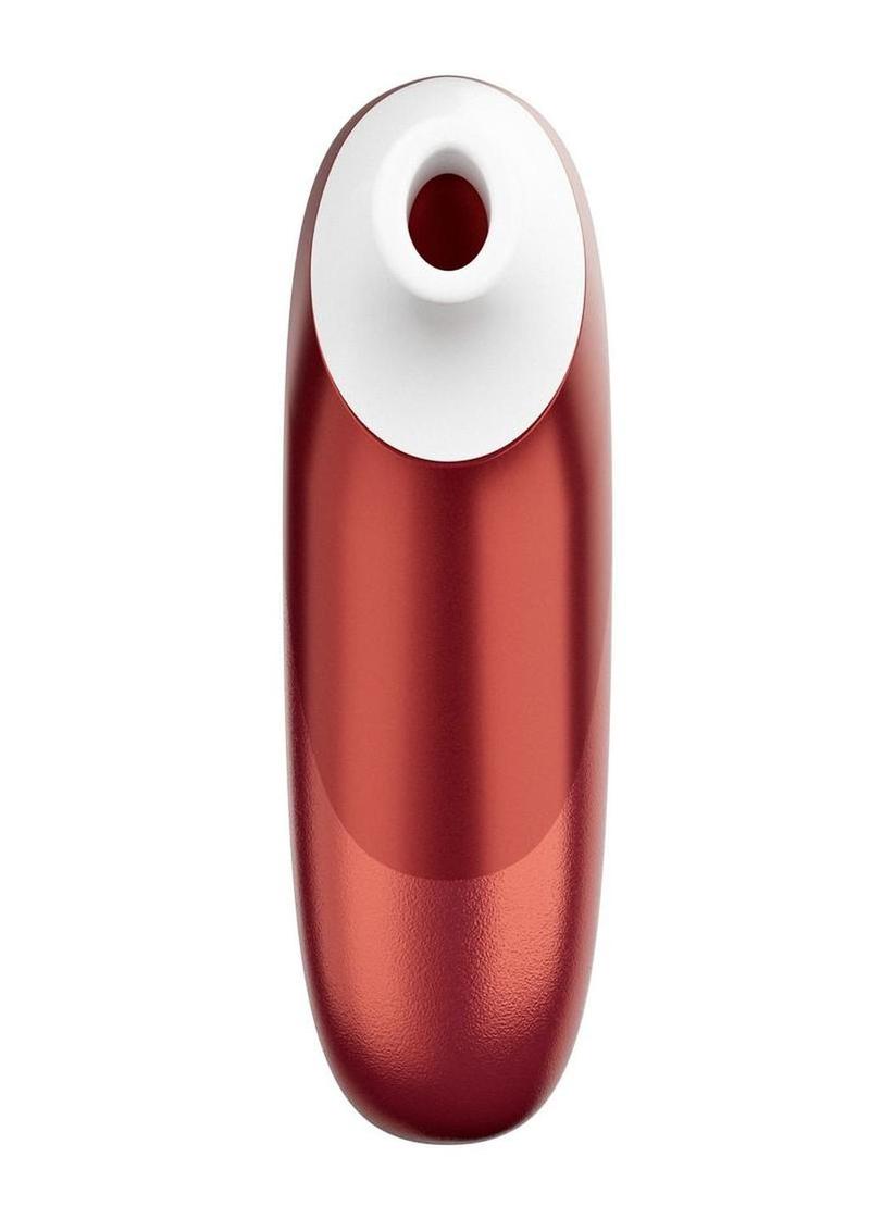 Womanizer Pleasure Air Pro Rechargeable Silicone Air Pulse Clitoral Vibrator - Bordeaux Red